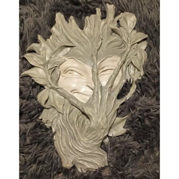 New Design Toscano Bashful Wood Sprite Tree Face Mystic Decor Wall Sculpture